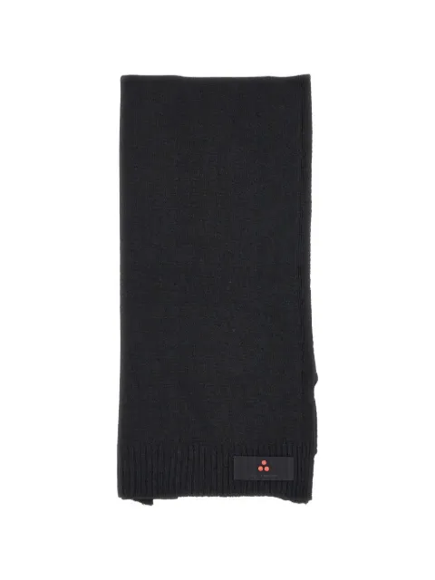 Peuterey Adasic ribbed logo-patch scarf
