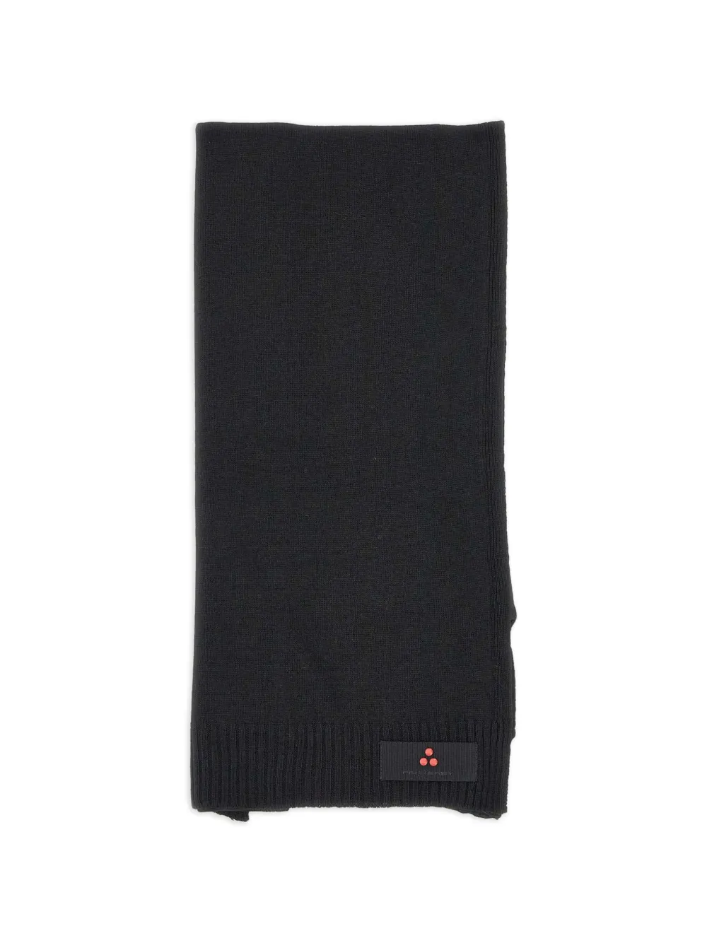 Peuterey Adasic ribbed logo-patch scarf - Nero