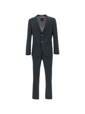 Giorgio Armani ピークドラペル ダブルスーツ | ブルー | FARFETCH JP