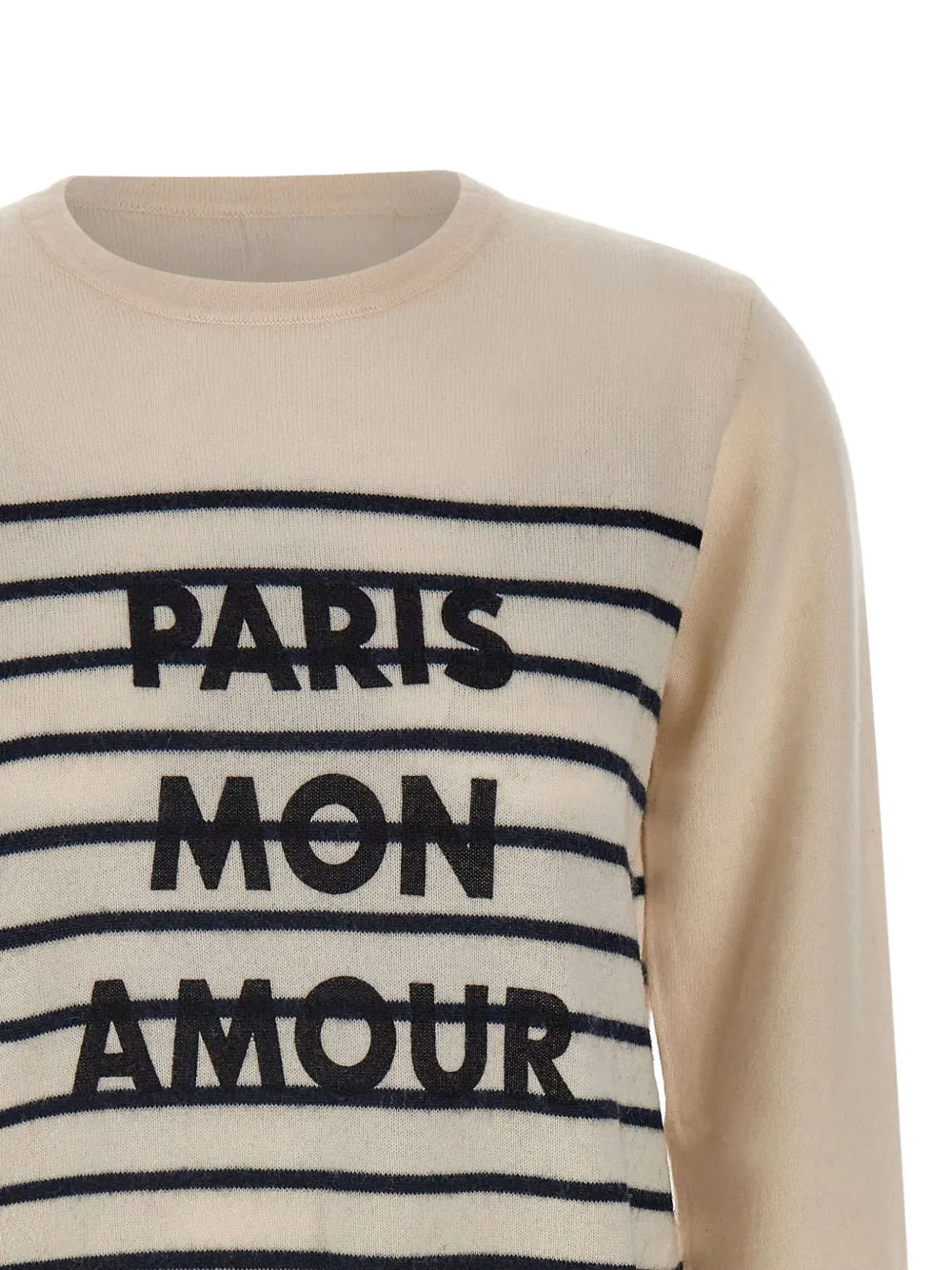  Not Shy Striped-pattern Crew-neck Sweater - Neutrals 