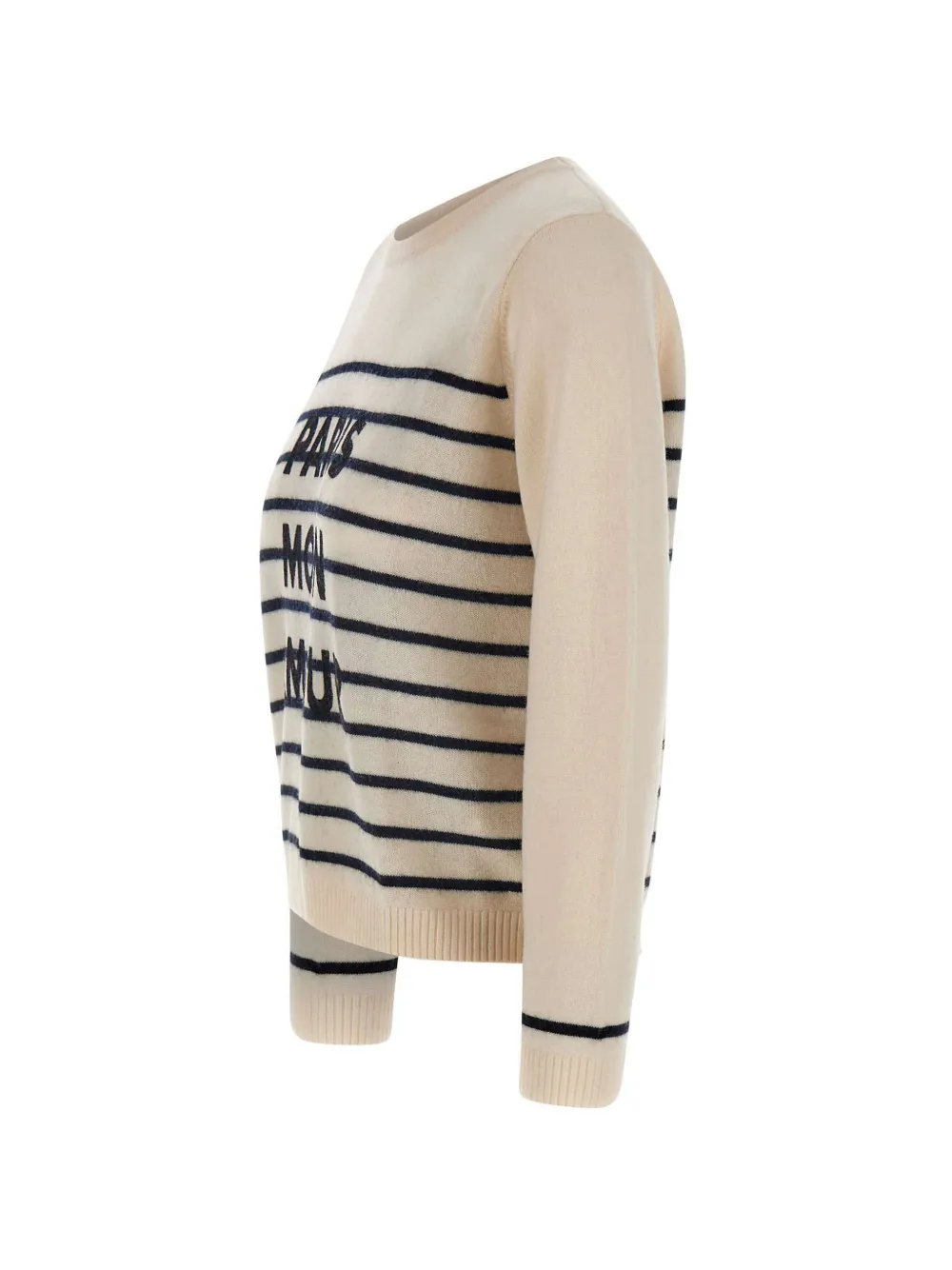  Not Shy Striped-pattern Crew-neck Sweater - Neutrals 