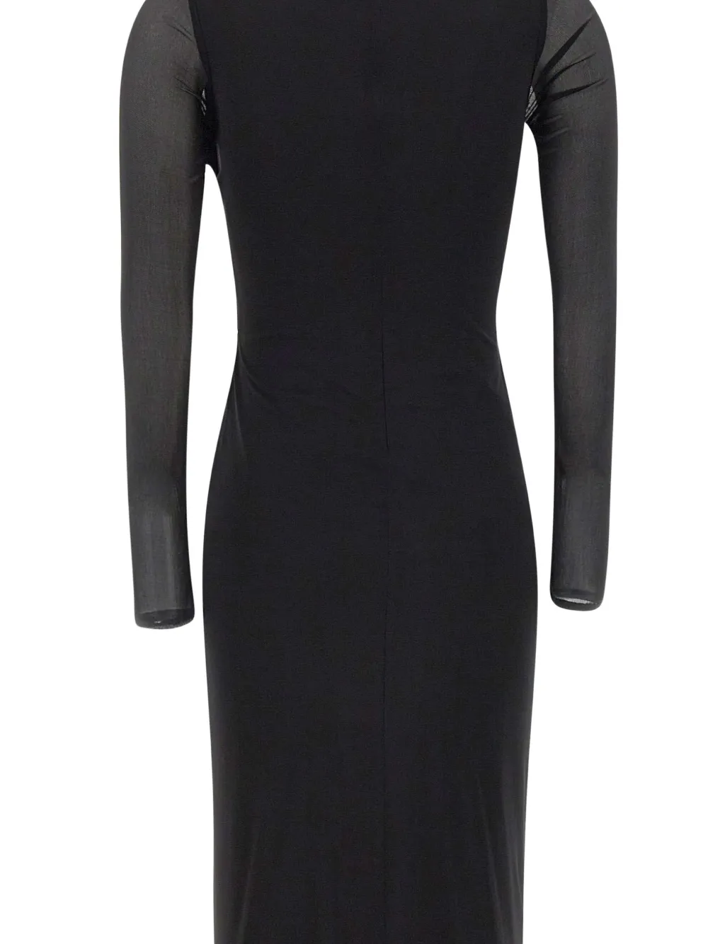 Blumarine Midi-jurk met vlindersluiting en ruches Zwart
