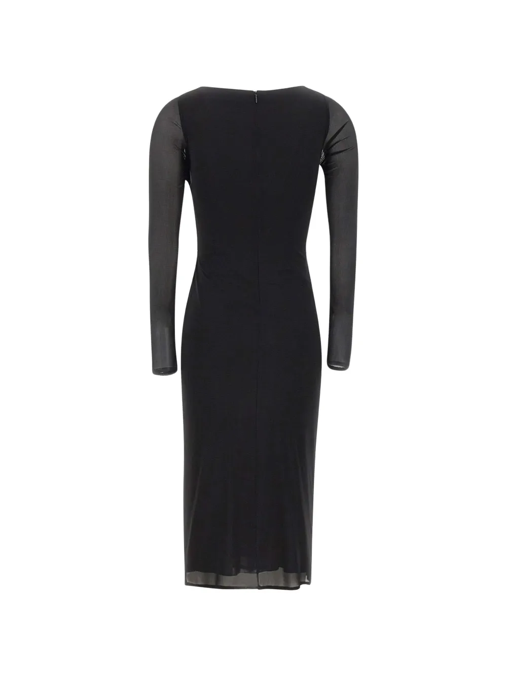 Blumarine Midi-jurk met vlindersluiting en ruches Zwart