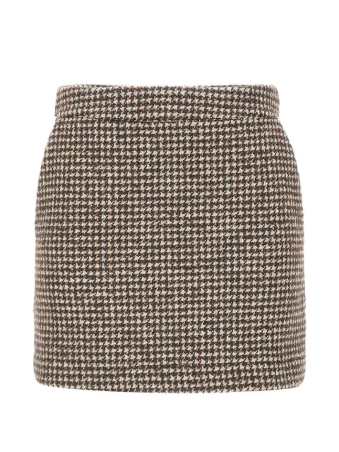 kaos houndstooth-pattern mini skirt
