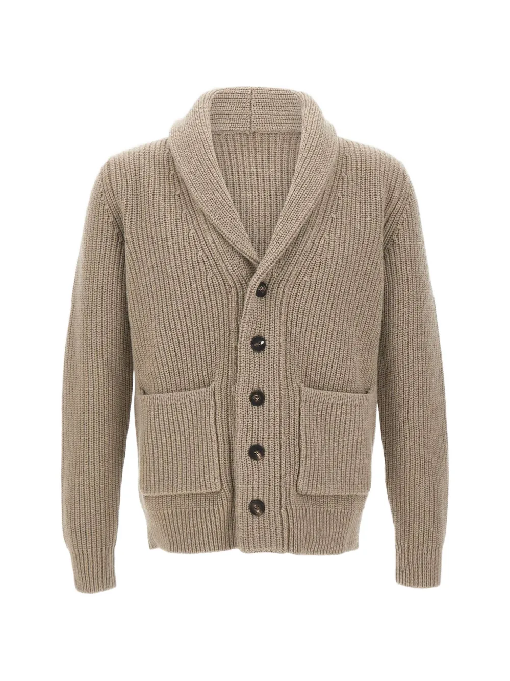 Filippo De Laurentiis shawl-collar patch-pocket cardigan - Grigio