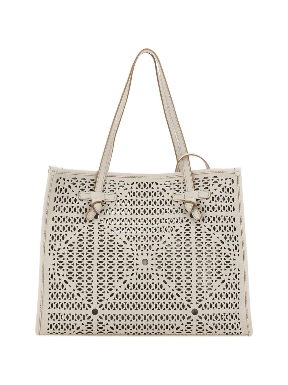 GIANNI CHIARINI Marcella knot-detail tote bag - Weiß