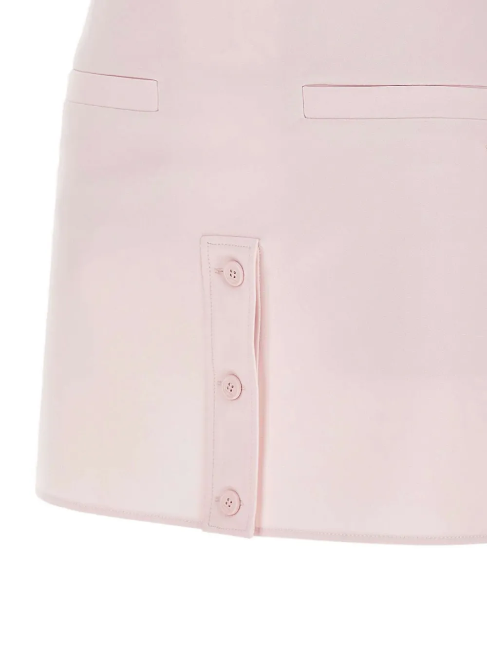 Courrèges Jupe mini-rok met paspelzak Roze