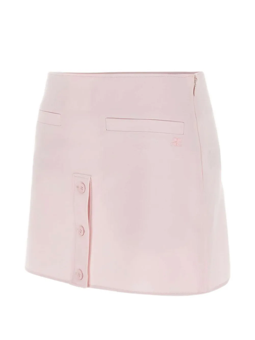 Courrèges Jupe mini-rok met paspelzak Roze