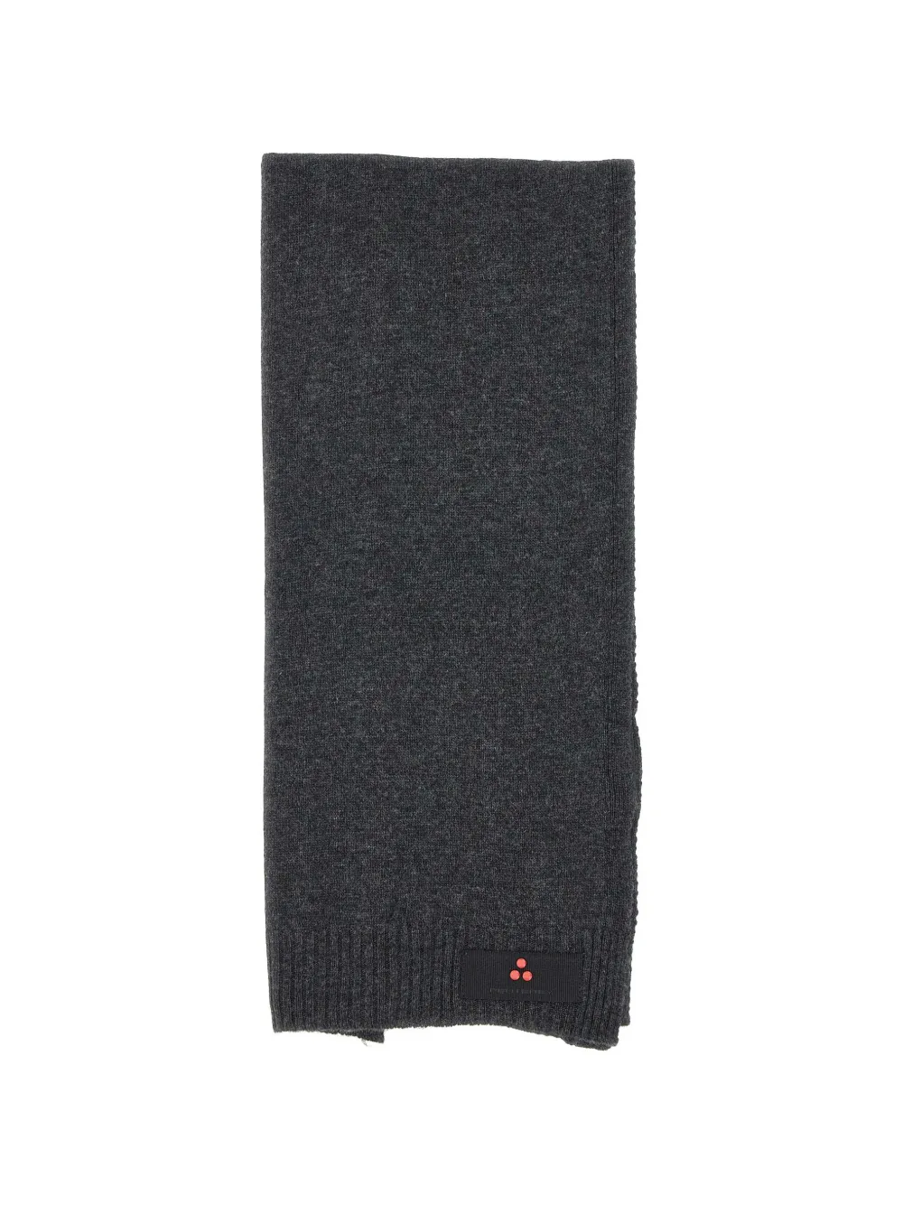 Peuterey Adasic ribbed logo-patch scarf - Grigio