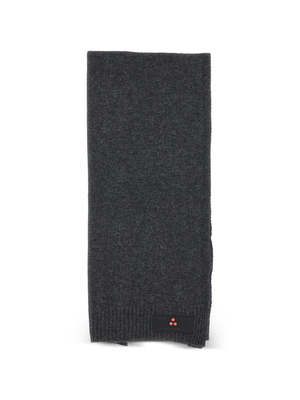 Peuterey Adasic ribbed logo-patch scarf - Grigio