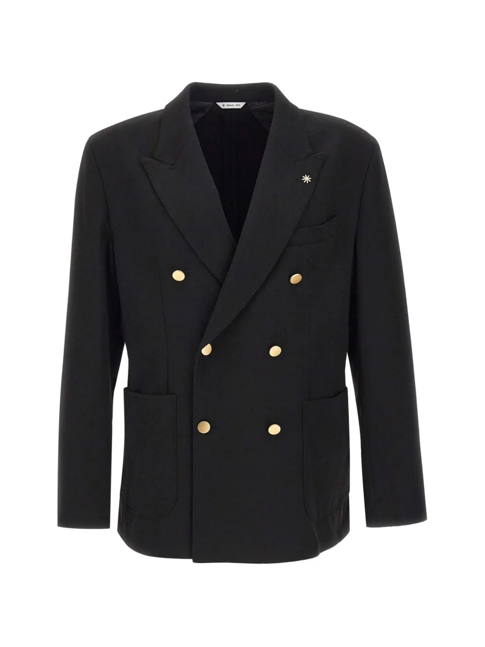 Manuel Ritz Double-breasted Blazer In Black