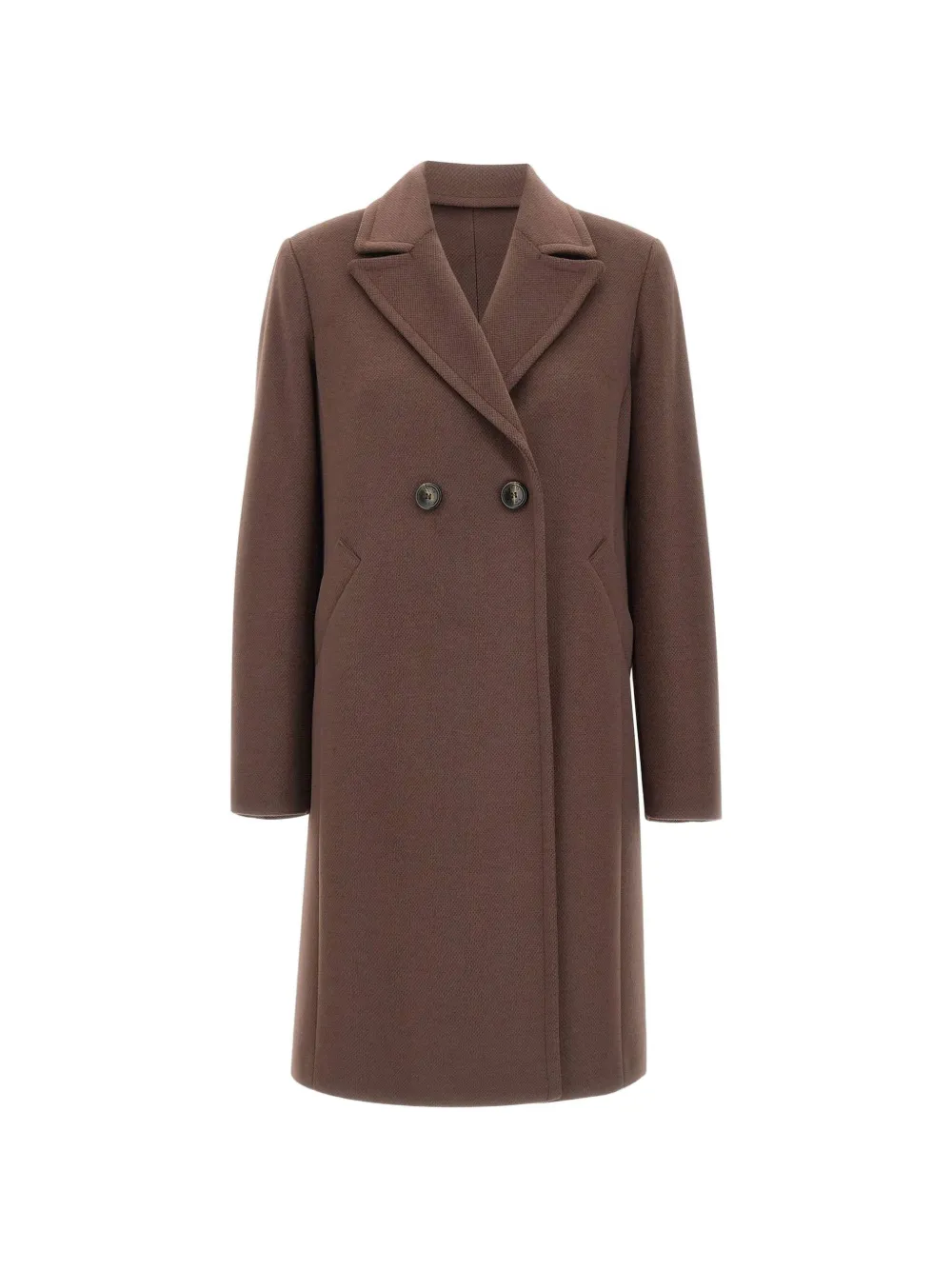 kaos button double-breasted coat - Marrone