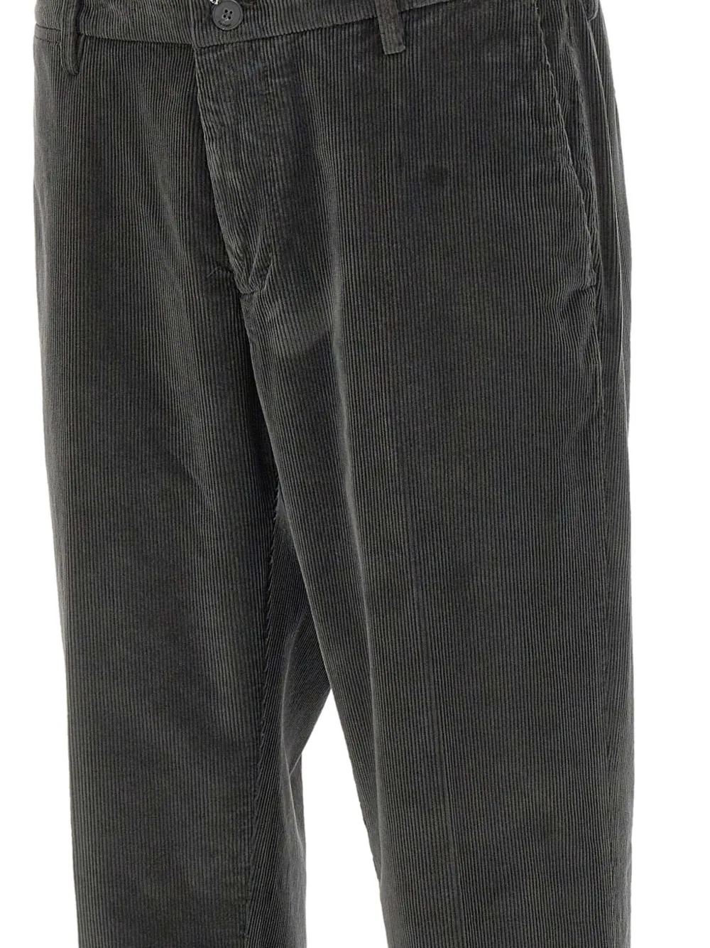 Re-Hash Ribfluwelen broek met omgeslagen pijpen Grijs
