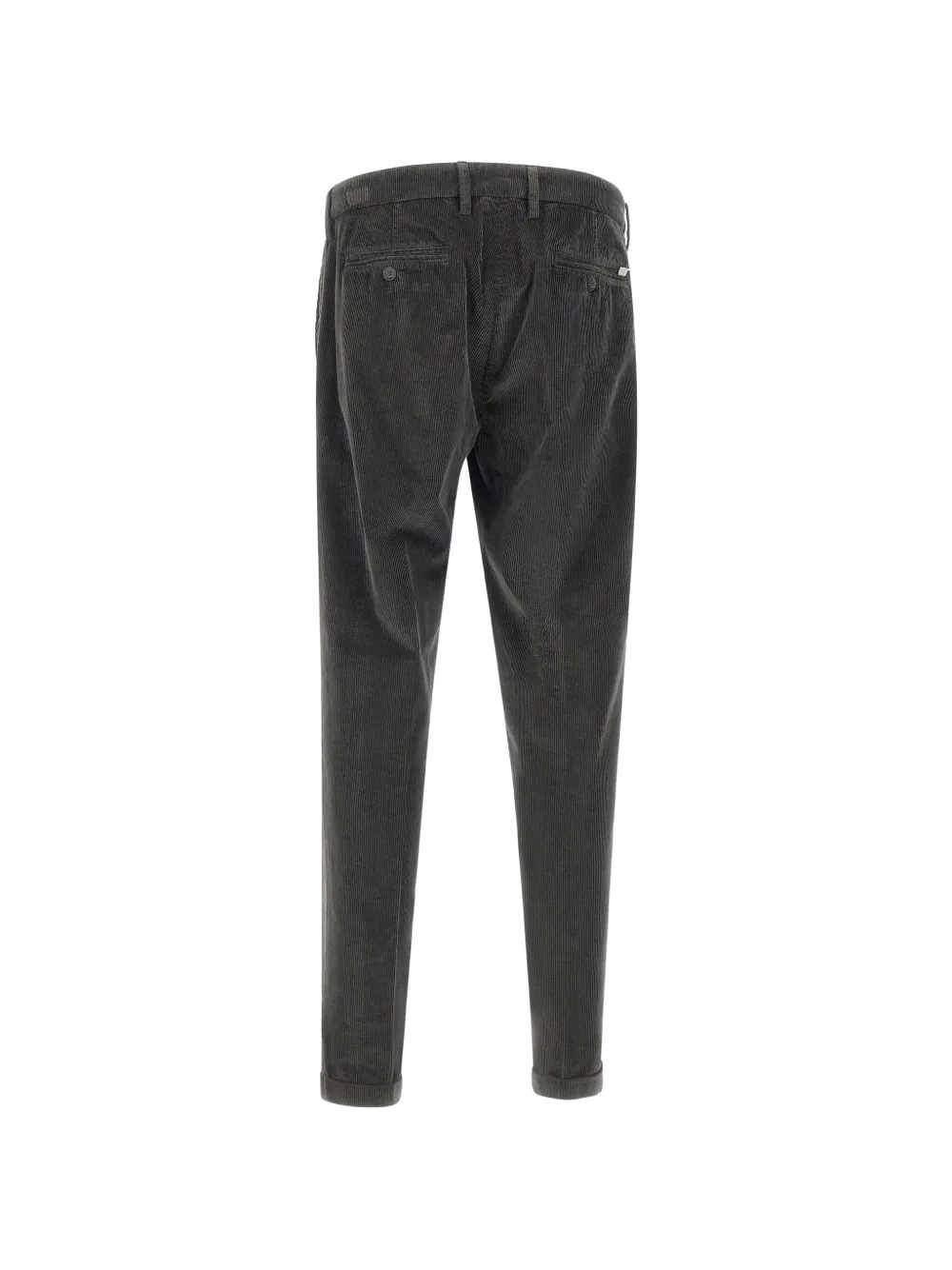  Re-hash Corduroy Turn-up Hem Trousers - Grey 