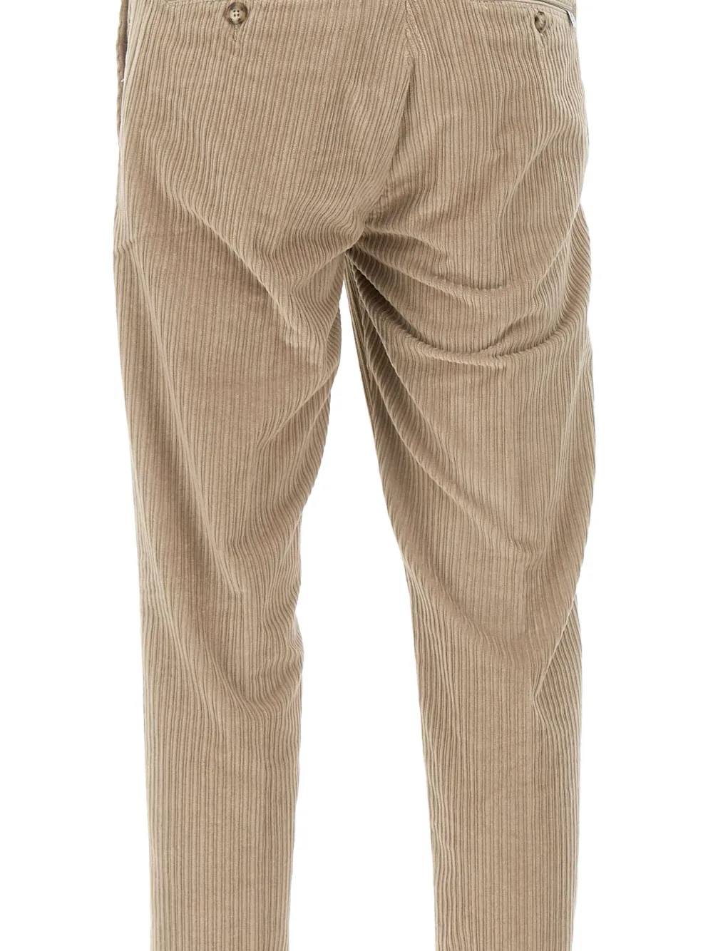 Re-Hash Ribfluwelen broek met logo Beige
