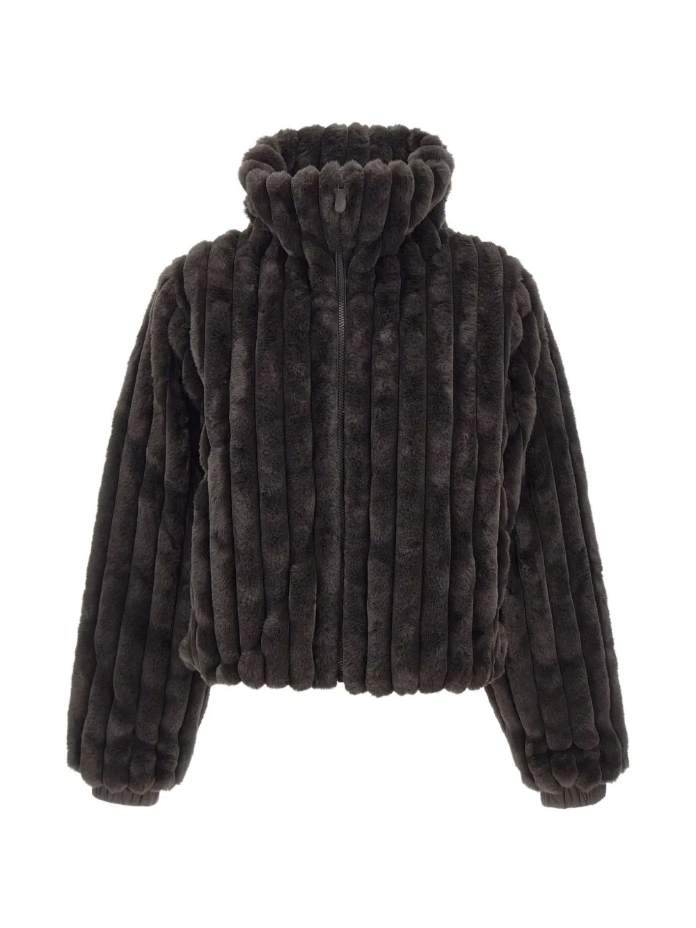 Save The Duck ribbed high-neck jacket - Grigio