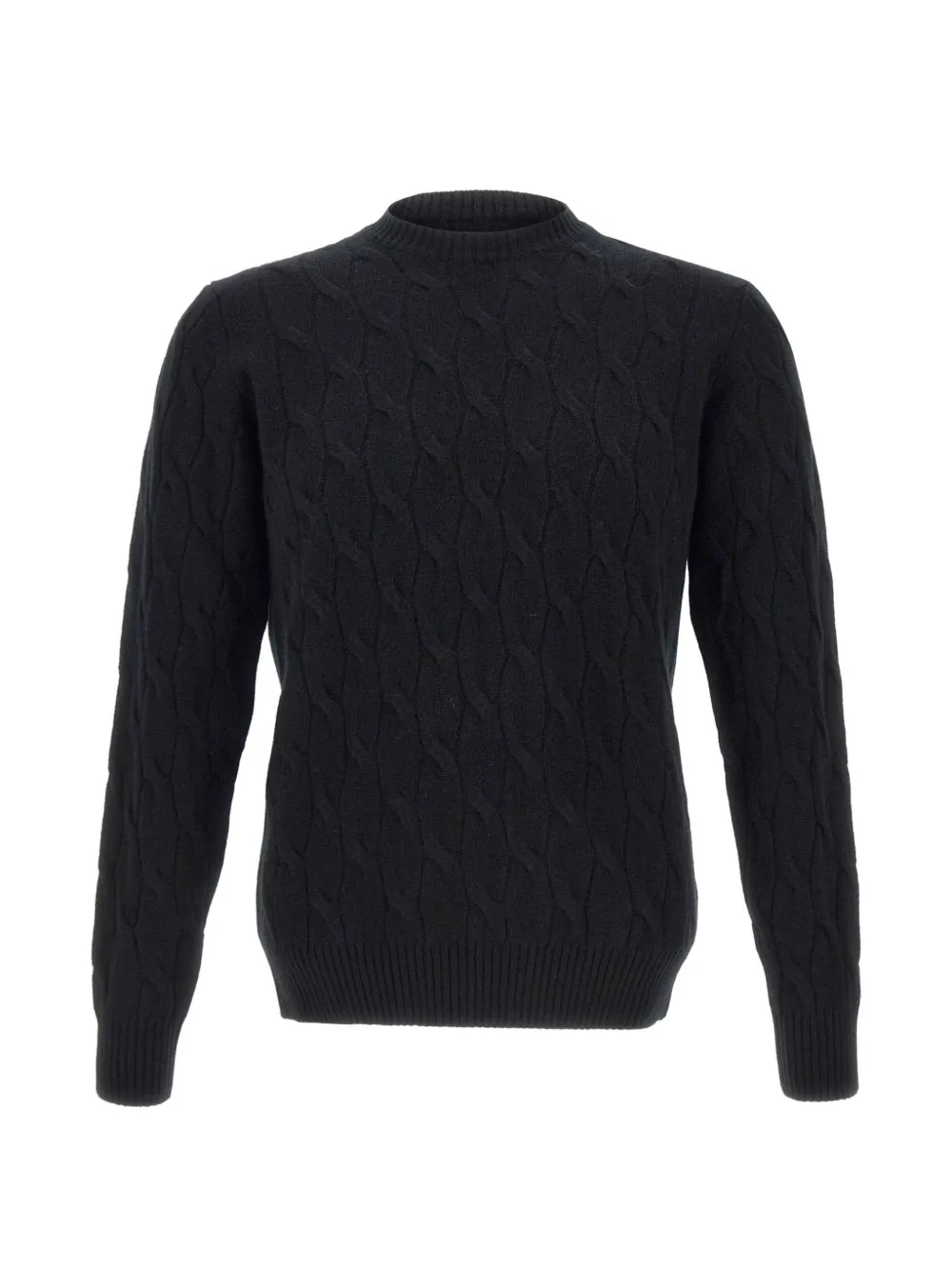 Filippo De Laurentiis cable-knit ribbed sweater - Nero