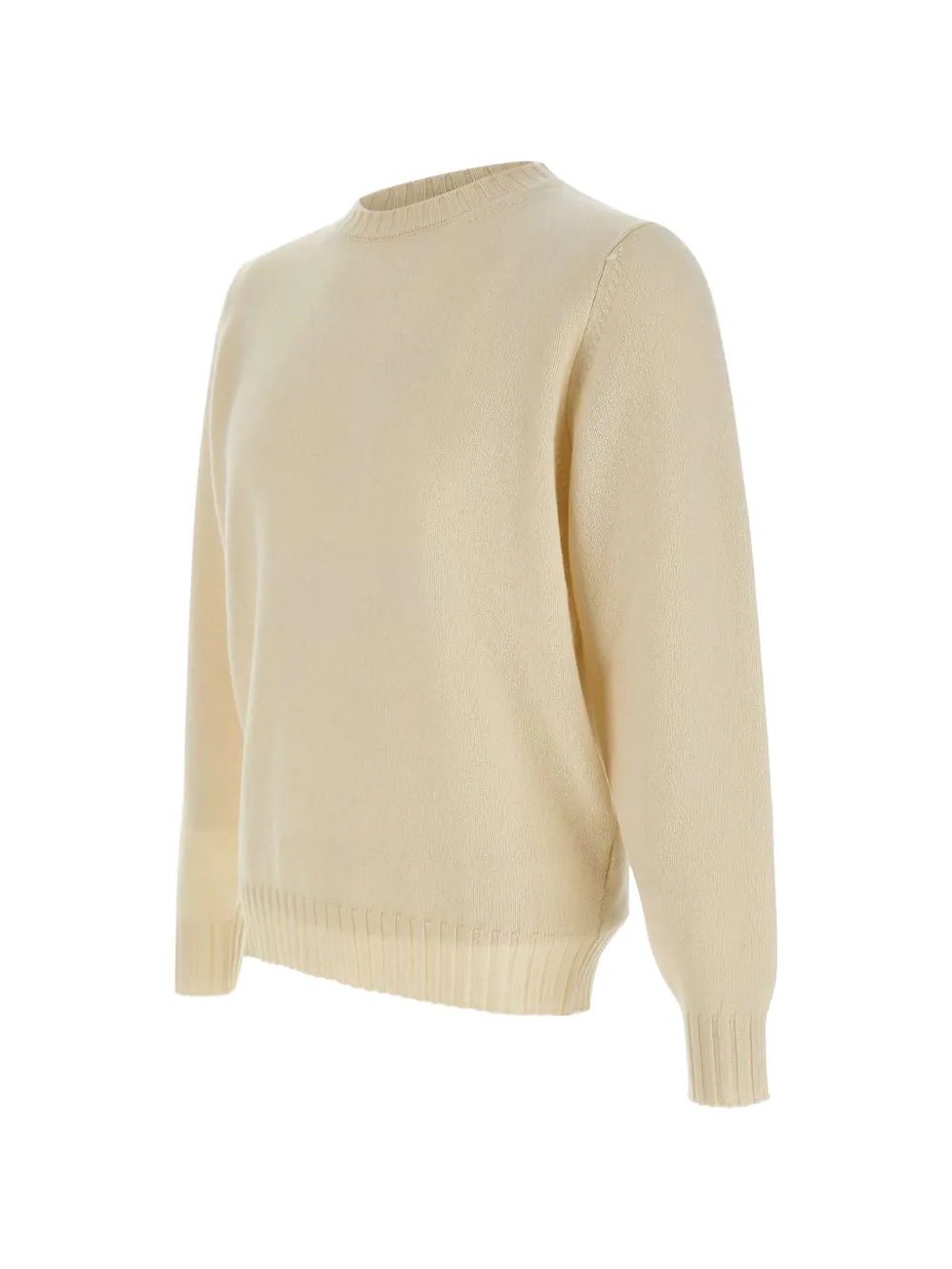 Filippo De Laurentiis Geribbelde trui met ronde hals Beige