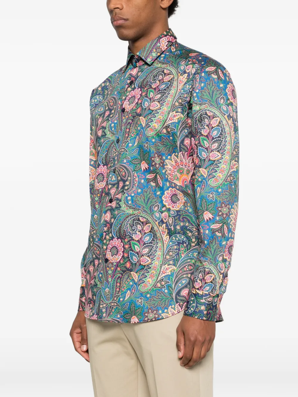  Etro Chemise Imprimée - Bleu 