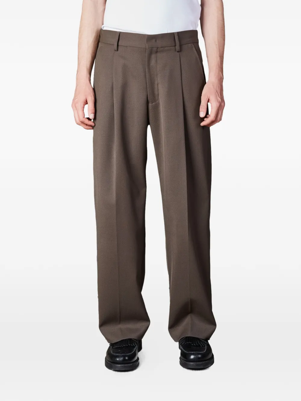  Nn07 Kay Pleated Trousers - Brown 