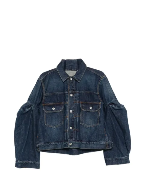 sacai button denim jacket