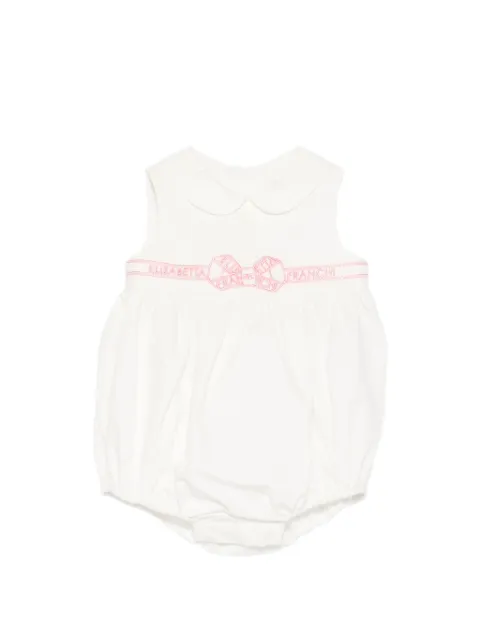 Elisabetta Franchi La Mia Bambina grenouillère à col claudine et bordures