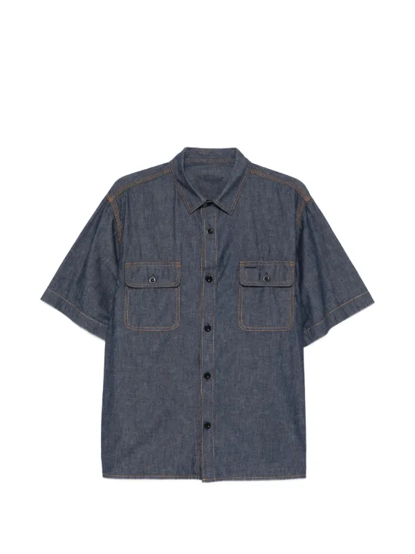 Sacai ポインテッドカラー シャツ | ブルー | FARFETCH JP