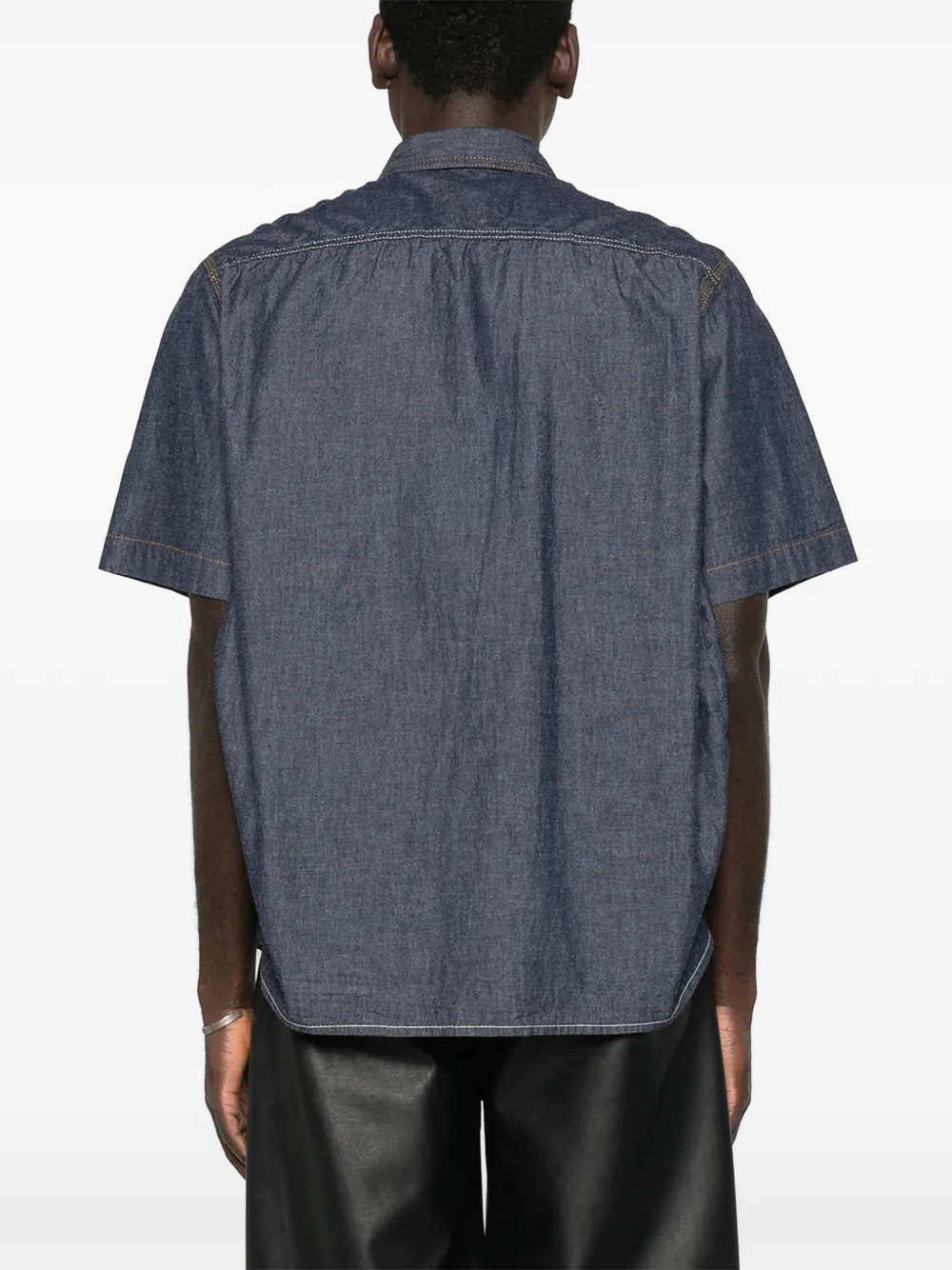 sacai Overhemd met puntige kraag Blauw
