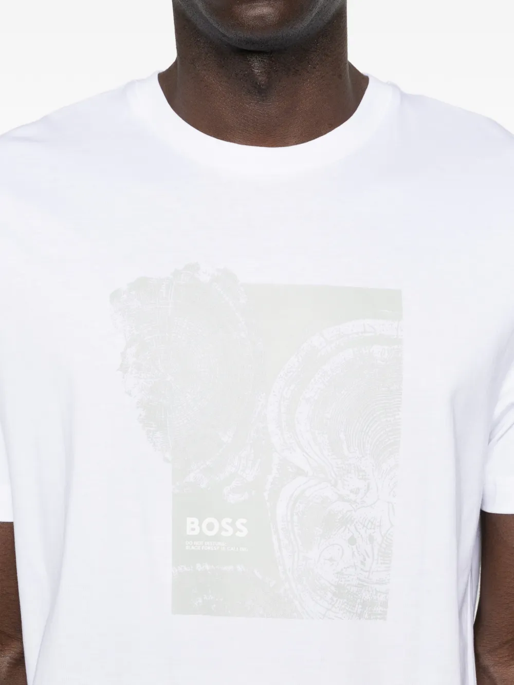 BOSS T-shirt met grafische print Wit