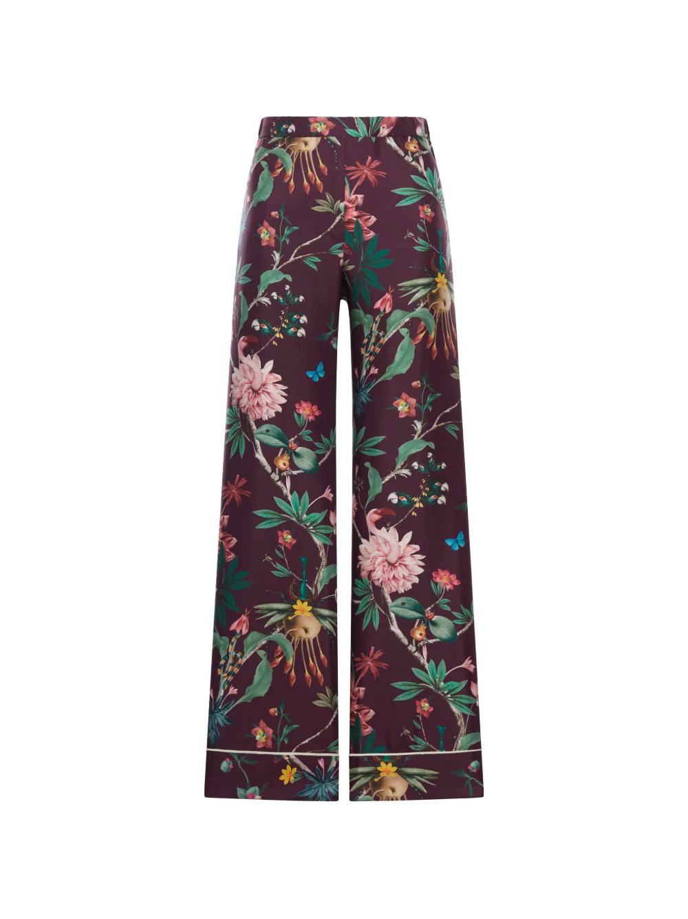 La DoubleJ floral-pattern trousers - Viola