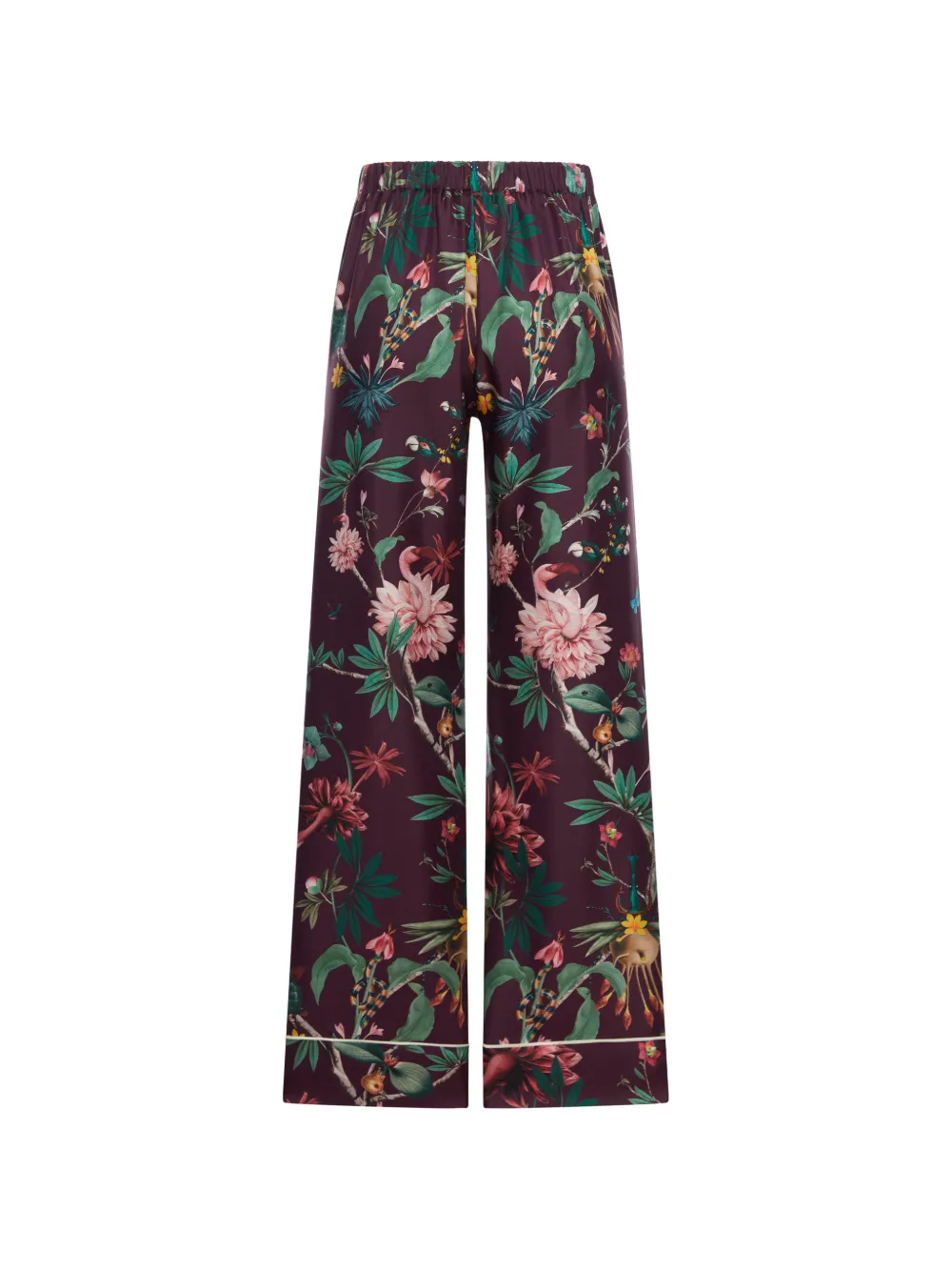 La DoubleJ Broek met bloemenpatroon Paars
