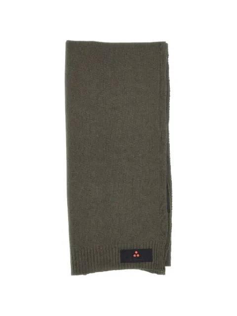 Peuterey Adasicribbed logo-patch scarf