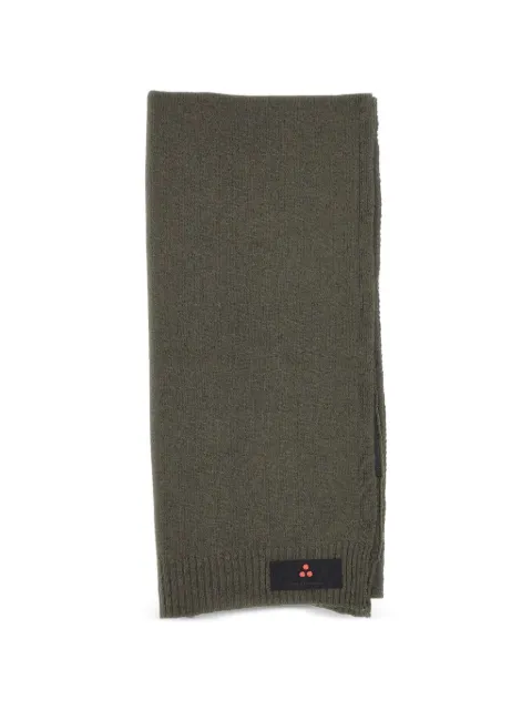 Peuterey Adasicribbed logo-patch scarf
