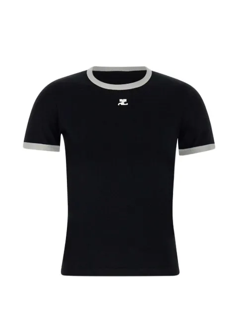 Courrèges playera con ribete en contraste