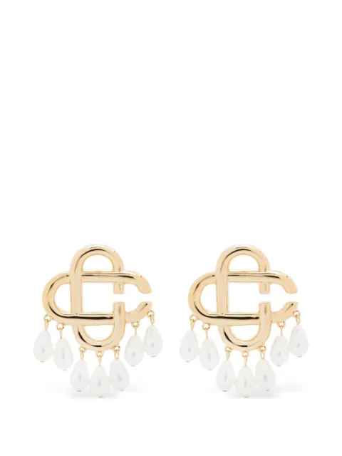 Casablanca pearl-drop earrings