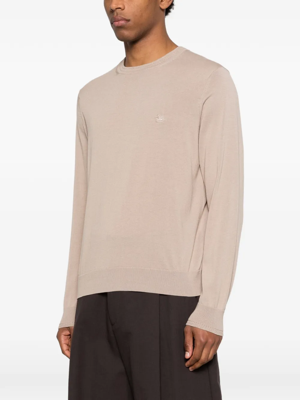 ETRO Trui met ronde hals Beige