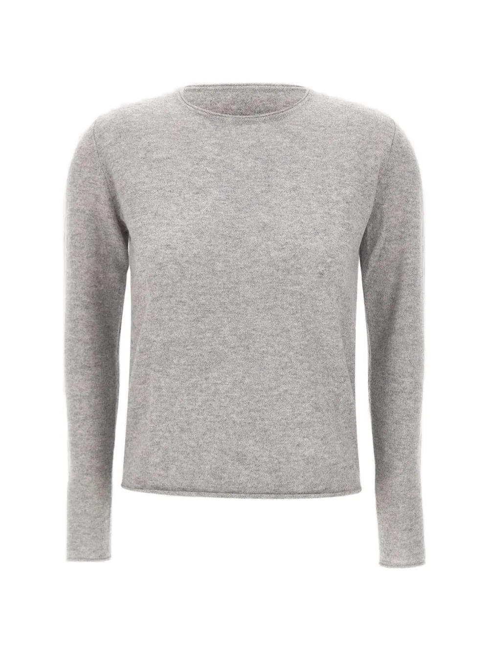 Not Shy Ayla Crew-neck Long-sleeve Sweater In Gray