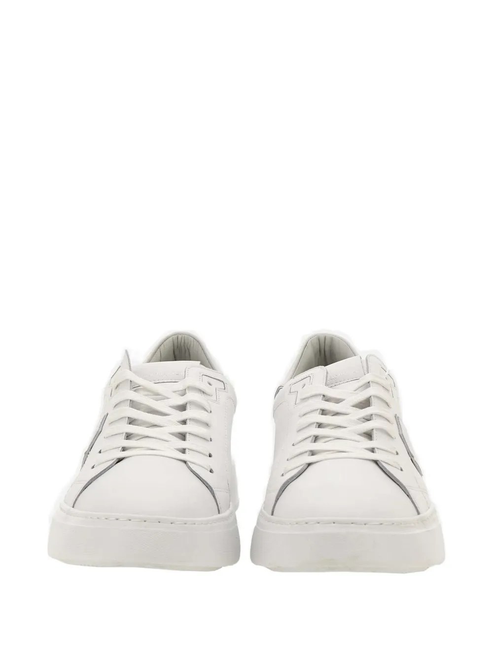 Philippe Model Paris Leren sneakers met logopatch Wit