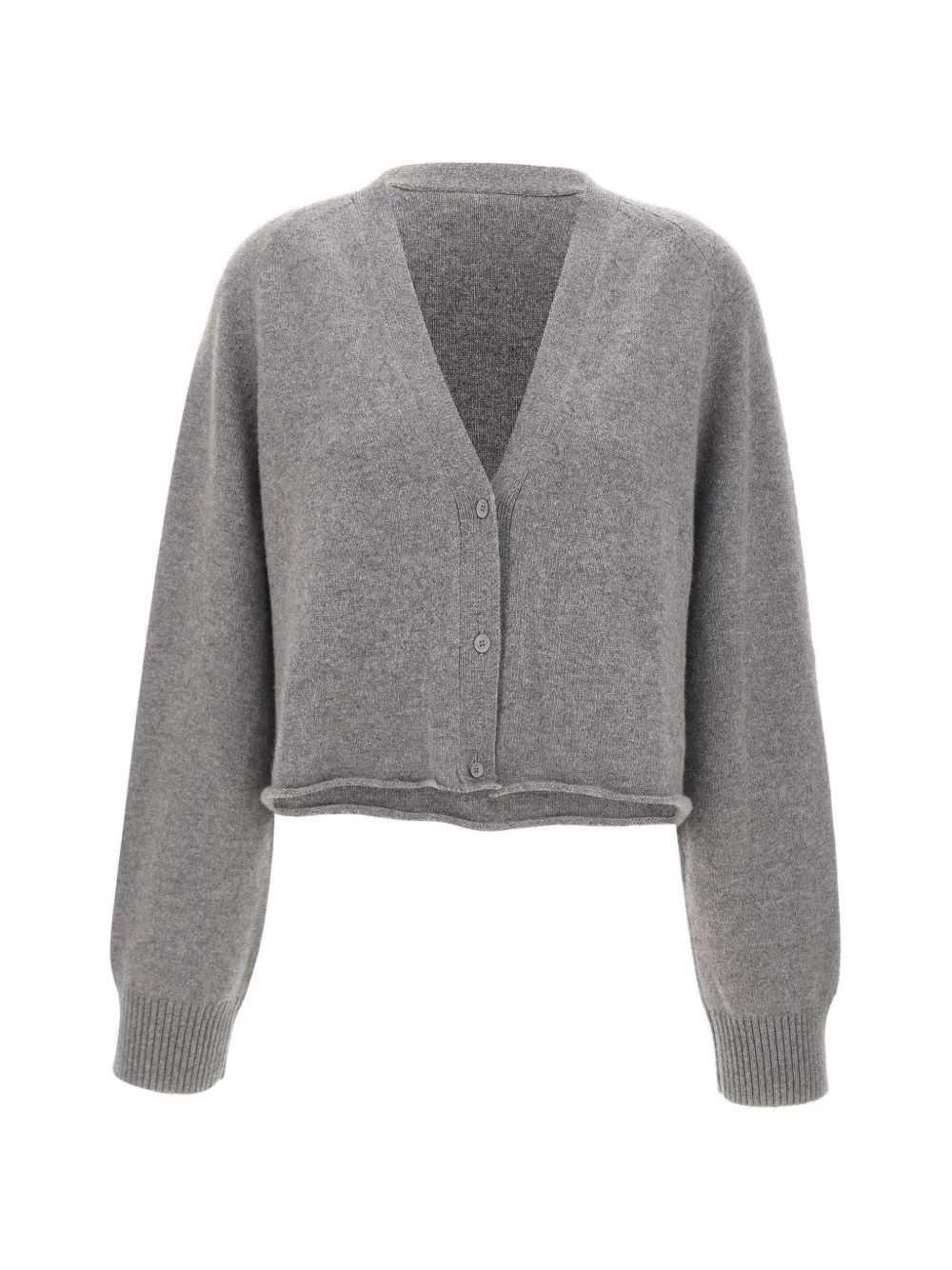 Laneus raw-cut cropped cardigan - Grigio