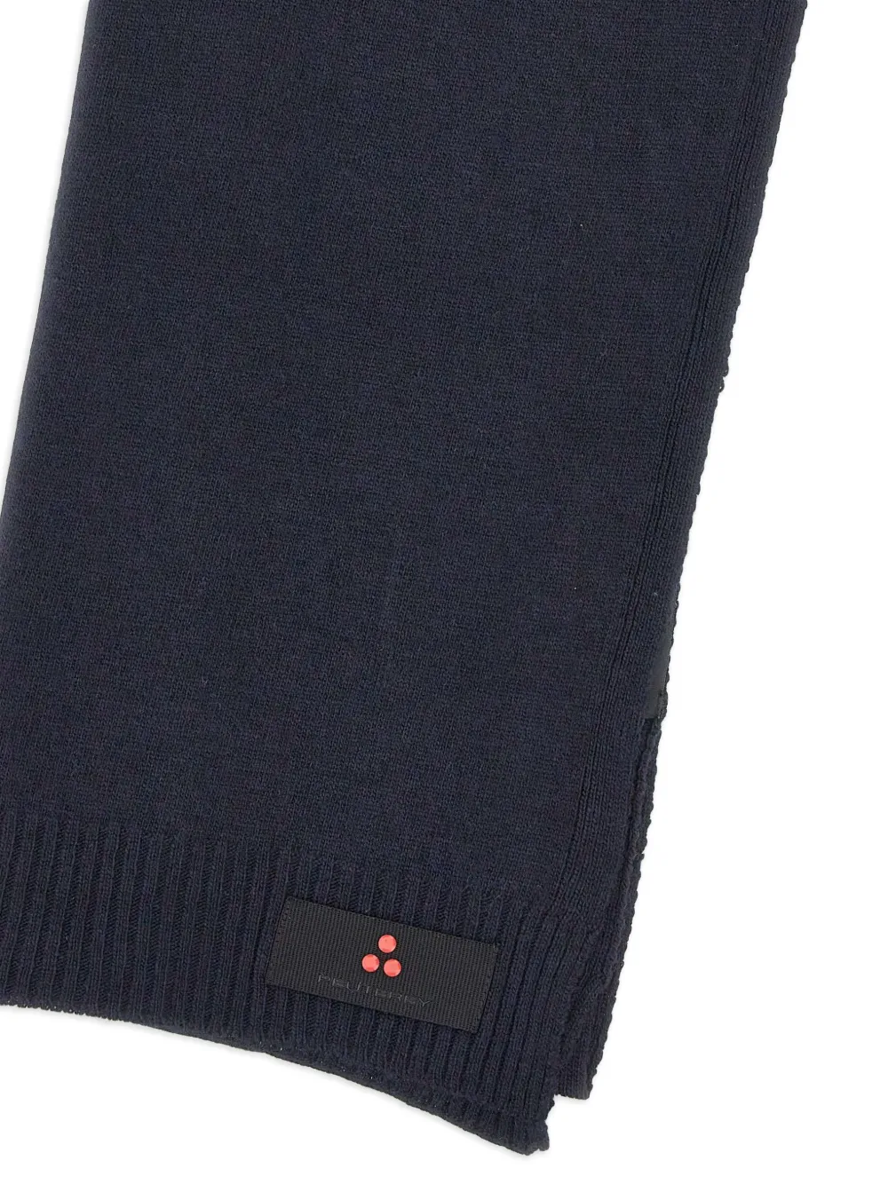 Peuterey Adasic geribbelde sjaal met logopatch Blauw