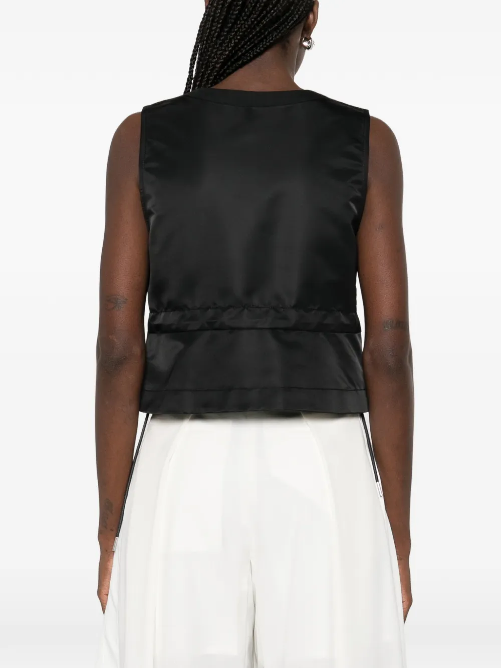 sacai Gilet met knopen Zwart