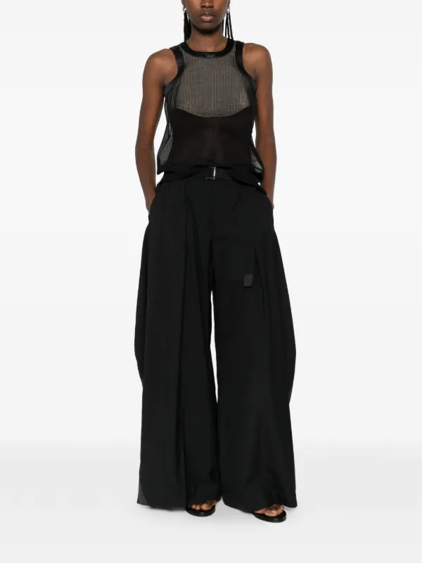 sacai ノースリーブトップス Sacai ストライプ ノースリーブ トップ | グレー | FARFETCH JP