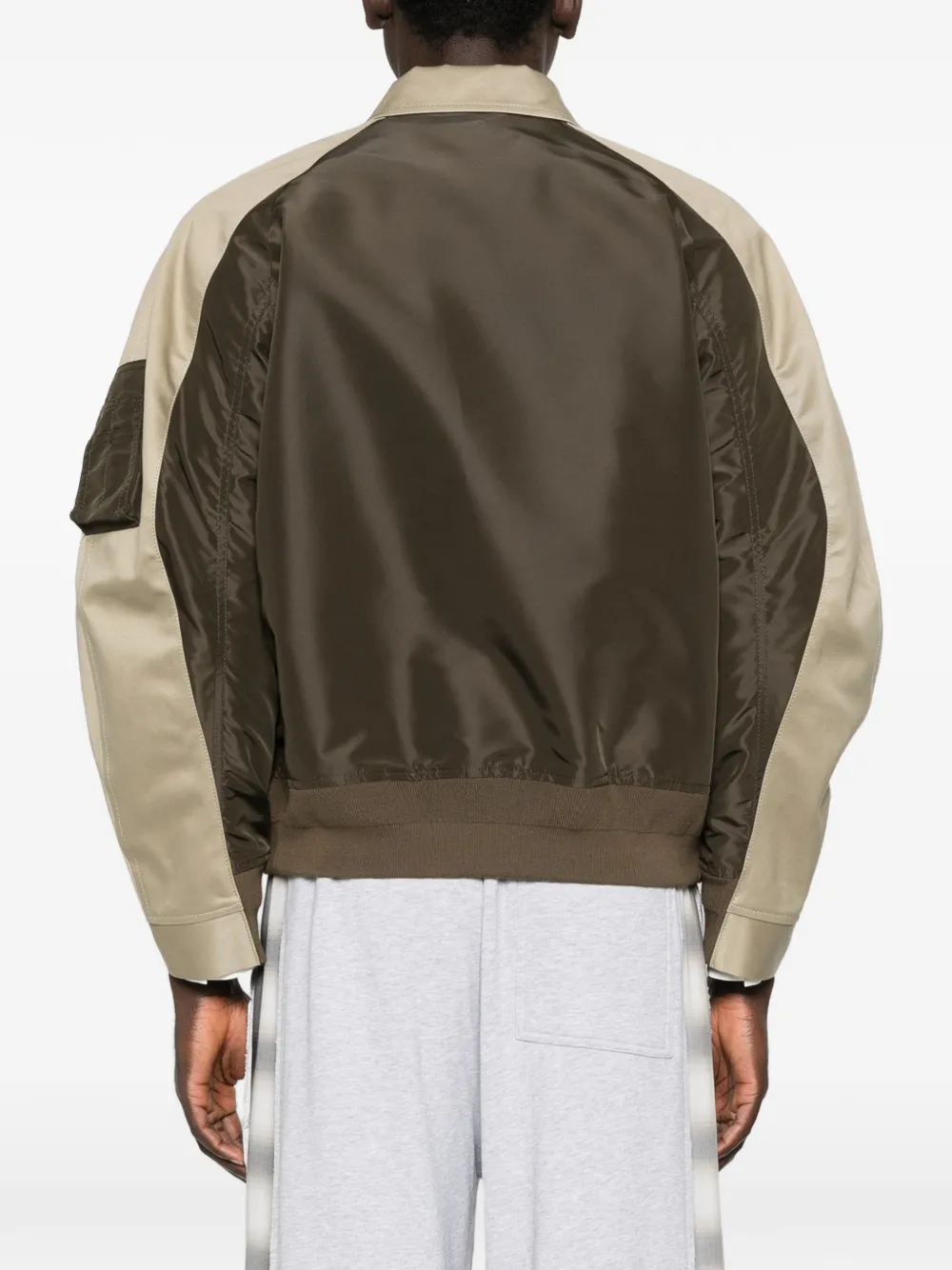 sacai Jack met colourblocking en rits Bruin