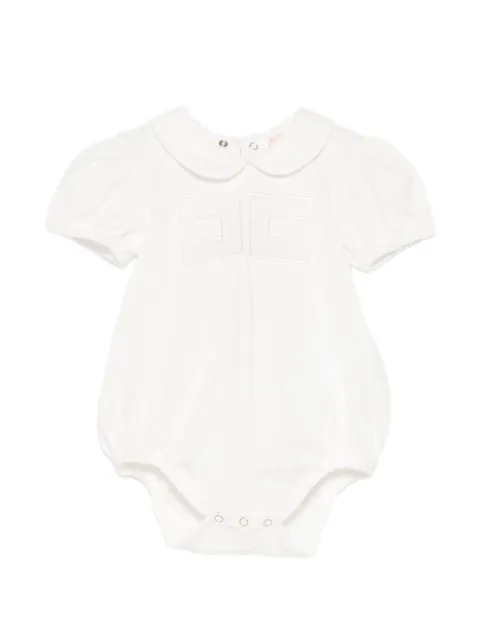 Elisabetta Franchi La Mia Bambina peter-pan collar logo babywear