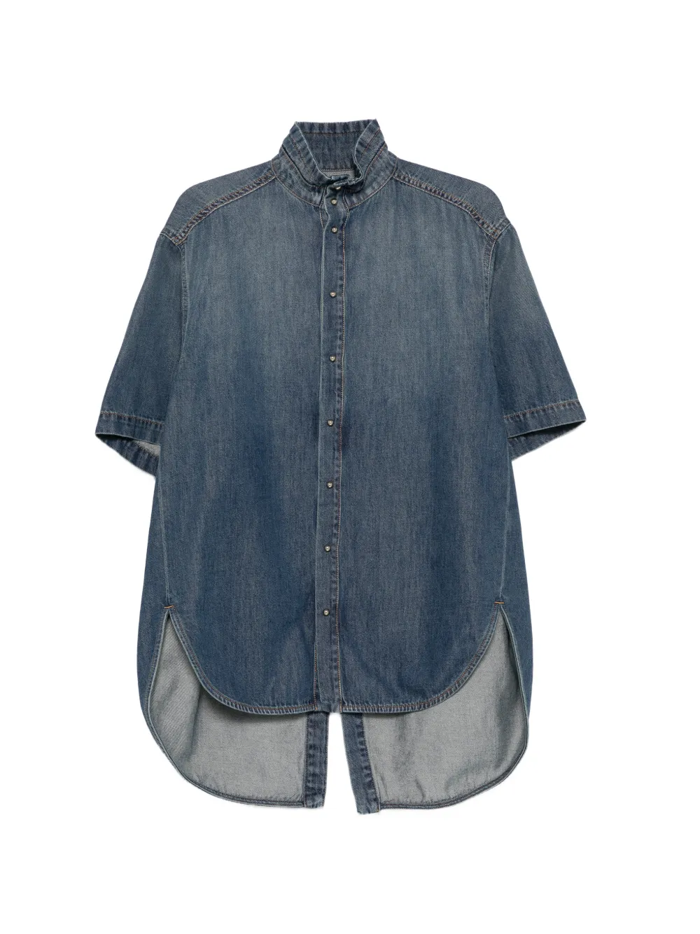 DARKPARK Roberta short-sleeve denim shirt - Blu