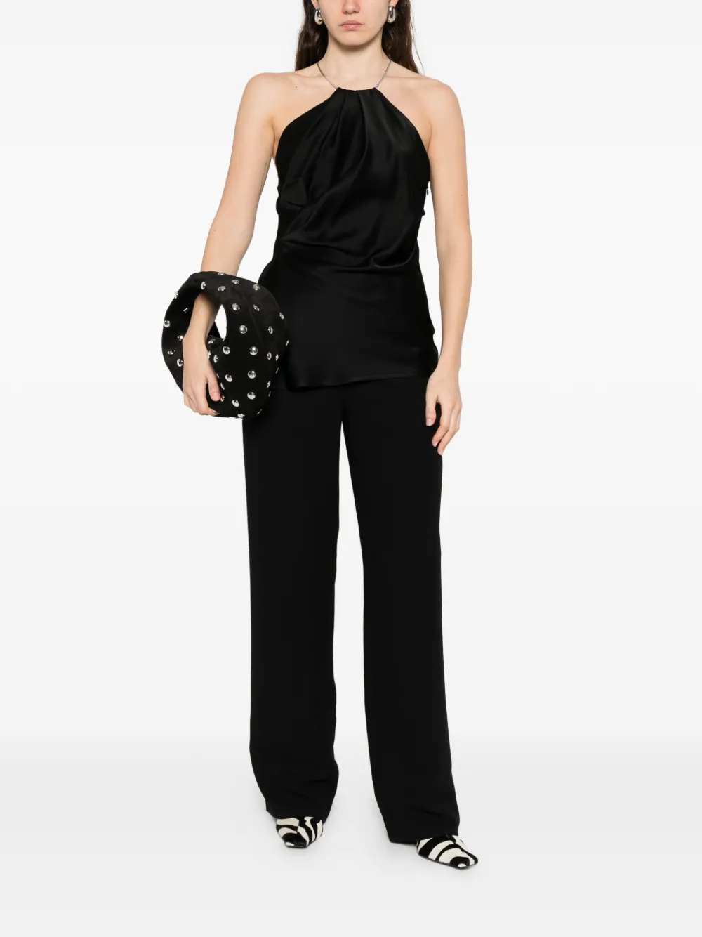 Victoria Beckham Top met halternek Zwart