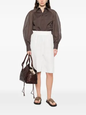 Short Cuir Femme Brunello Cucinelli – 100% Cuir – Style Athlétique élégant