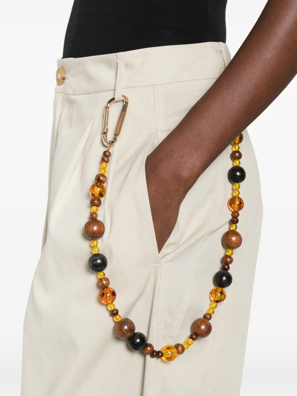 DARKPARK Broek met kralen Beige