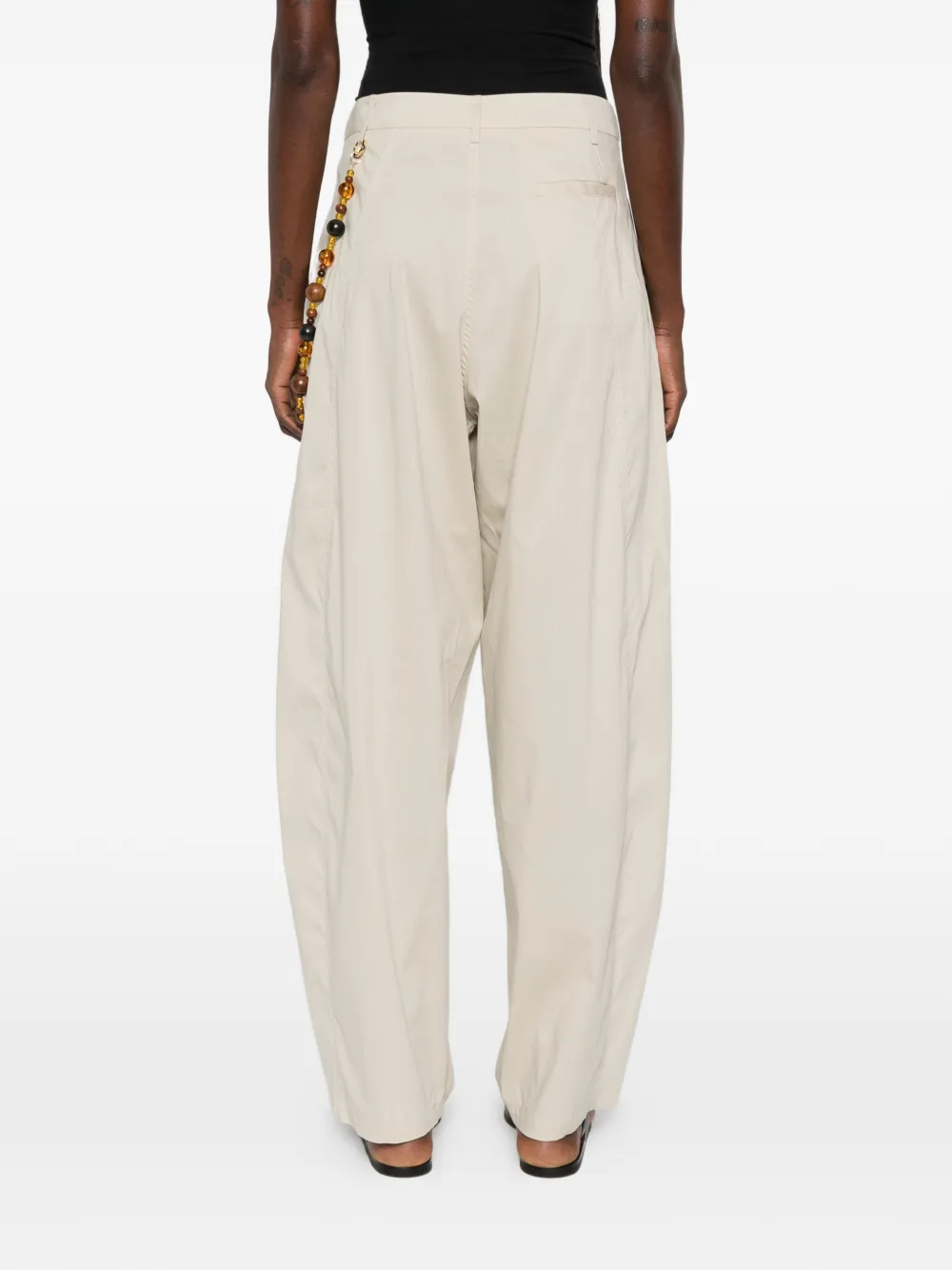 DARKPARK Broek met kralen Beige