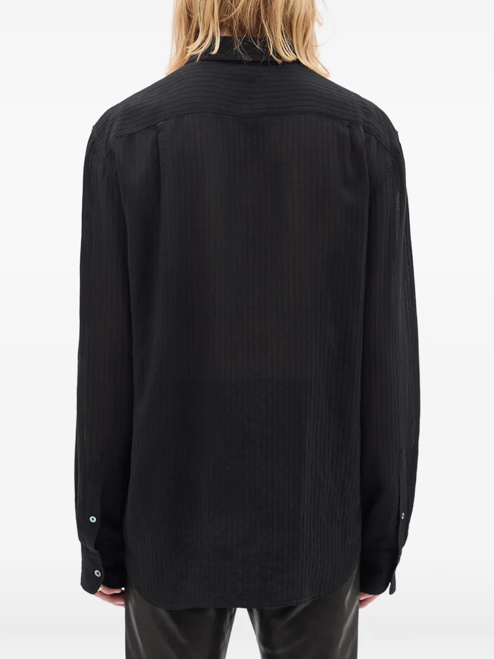 Ann Demeulemeester Overhemd met textuur Zwart